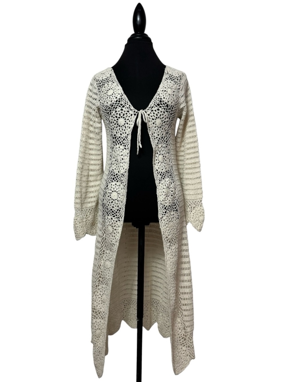 VENUS Silk Crochet Lace Cardigan
